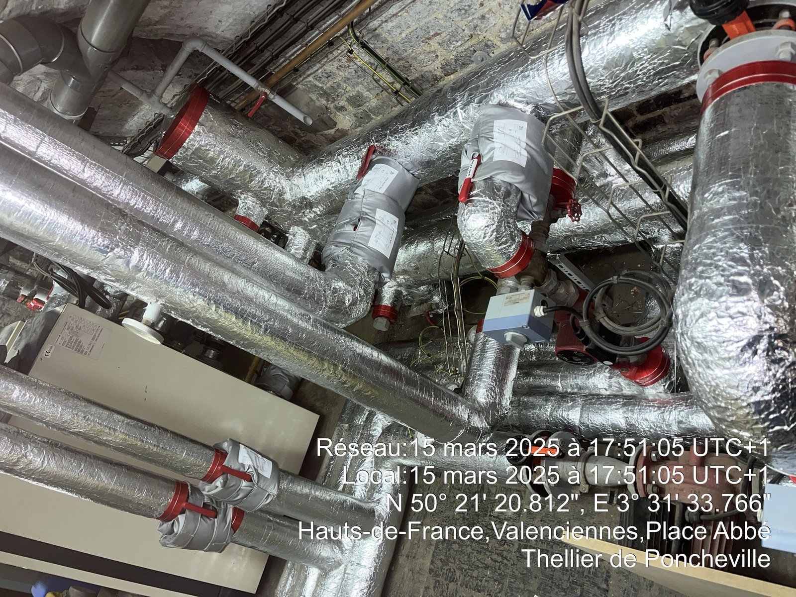 Calorifugeage du réseau de chauffage à Valenciennes (Hauts-de-France)